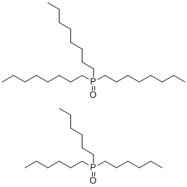 Tri-n-hexylphosphine oxide/tri-n-octylphosphine oxide molecular structure (CAS 100786-00-3)