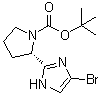 structure of CAS# 1007882-59-8, tert-Butyl (S)-2-(4-bromo-1H-imidazol-2-yl)pyrrolidine-1-carboxylate;(S)-tert-Butyl 2-(5-bromo-1H-imidazol-2-yl)pyrrolidine-1-carboxylate