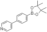structure of CAS# 1009033-87-7, 4-(4-Pyridinyl)phenylboronic acid pinacol ester;4-[4-(4,4,5,5-Tetramethyl-1,3,2-dioxaborolan-2-yl)phenyl]pyridine