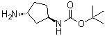 结构式 CAS# 1009075-44-8, ((1R,3R)-3-氨基-环戊基)氨基甲酸叔丁酯