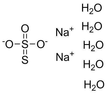 硫代硫酸钠分子结构 (CAS 10102-17-7)