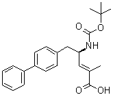 结构式 CAS# 1012341-48-8, (2E,4R)-5-[1,1'-联苯]-4-基-4-[[叔丁氧羰基]氨基]-2-甲基-2-戊烯酸
