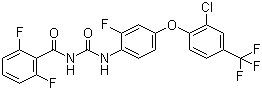 结构式 CAS# 101463-69-8, 氟虫脲; 氟芬隆; 1-[2-氟-4-(2-氯-4-三氟甲基苯氧基)苯基]-3-(2,6-二氟苯甲酰基)脲