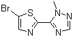 结构式 CAS# 1014983-33-5, 5-(5-溴噻唑-2-基)-1-甲基-1H-[1,2,4]三唑