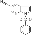 结构式 CAS# 1015608-95-3, 1-(苯磺酰基)-1H-吡咯并[2,3-b]吡啶-5-甲腈