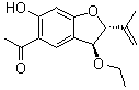 结构式 CAS# 1015698-14-2, (-)-1-[(2R*,3S*)-3-乙氧基-2,3-二氢-6-羟基-2-(1-甲基乙烯基)-1-苯并呋喃-5-基]乙酮