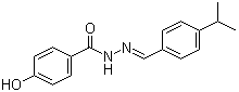 structure of CAS# 101574-65-6, GSK 4716;4-Hydroxybenzoic acid 2-[[4-(1-methylethyl)phenyl]methylene]hydrazide