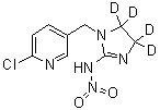 结构式 CAS# 1015855-75-0, 吡虫啉-d<sub>4</sub>