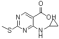 结构式 CAS# 1015856-32-2, 4-(环丙基氨基)-2-(甲硫基)-5-嘧啶羧酸