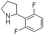 结构式 CAS# 1016529-46-6, 2-(2,6-二氟苯基)吡咯烷