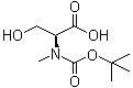 结构式 CAS# 101772-29-6, N-[叔丁氧羰基]-N-甲基-L-丝氨酸