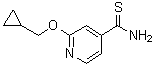 structure of CAS# 1019546-78-1, 2-(Cyclopropylmethoxy)-4-pyridinecarbothioamide