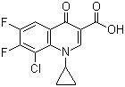 结构式 CAS# 101987-89-7, 8-氯-1-环丙基-6,7-二氟-1,4-二氢-4-氧代喹啉-3-羧酸