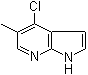 结构式 CAS# 1020056-56-7, 4-氯-5-甲基-1H-吡咯并[2,3-b]吡啶