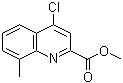 结构式 CAS# 1020101-33-0, 4-氯-8-甲基-2-喹啉羧酸甲酯
