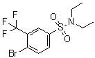 结构式 CAS# 1020253-03-5, 4-溴-N,N-二乙基-3-(三氟甲基)苯磺酰胺