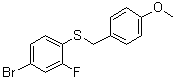 结构式 CAS# 1020253-12-6, 4-溴-2-氟-1-[[(4-甲氧基苯基)甲基]硫基]苯