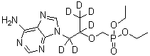 P-[[1-[(6-氨基-9H-嘌呤-9-基)甲基-d<sub>2</sub>]乙氧基-1,2,2,2-d<sub>4</sub>]甲基]膦酸二乙酯分子结构 (CAS 1020719-38-3)