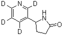 5-(3-吡啶基-2,4,5,6-d<sub>4</sub>)-2-吡咯烷酮分子结构 (CAS 1020719-70-3)