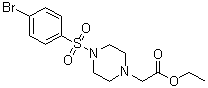结构式 CAS# 1022353-79-2, 4-[(4-溴苯基)磺酰基]-1-哌嗪乙酸乙酯