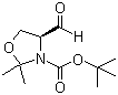 structure of CAS# 102308-32-7, (S)-(-)-3-Boc-2,2-dimethyloxazolidine-4-carboxaldehyde;(S)-3-Boc-4-formyl-2,2-dimethyl-1,3-oxazolidine; tert-Butyl (S)-(-)-4-formyl-2,2-dimethyl-3-oxazolidinecarboxylate