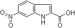 结构式 CAS# 10242-00-9, 6-硝基吲哚-2-羧酸