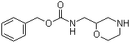 structure of CAS# 1027375-80-9, 2-Morpholinylmethylcarbamic acid benzyl ester;2-[[(Benzyloxycarbonyl)amino]methyl]morpholine
