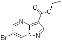 structure of CAS# 1027511-41-6, 6-Bromopyrazolo[1,5-a]pyrimidine-3-carboxylic acid ethyl ester