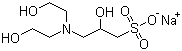structure of CAS# 102783-62-0, 3-[N,N-Bis(hydroxyethyl)amino]-2-hydroxypropanesulphonic acid sodium salt;DIPSO sodium salt
