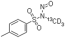 结构式 CAS# 102832-11-1, N-甲基(13C-d3)-N-亚硝基对甲苯磺酰胺
