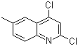 structure of CAS# 102878-18-2, 2,4-Dichloro-6-methylquinoline