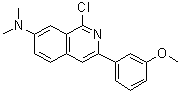 structure of CAS# 1029009-59-3, 1-Chloro-3-(3-methoxyphenyl)-N,N-dimethyl-7-isoquinolinamine