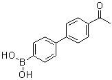 结构式 CAS# 1029438-14-9, (4'-乙酰基[1,1'-联苯]-4-基)硼酸