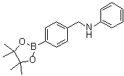 N-[4-(4,4,5,5-四甲基-1,3,2-二氧杂环戊硼烷-2-基)苄基]苯胺分子结构 (CAS 1029439-56-2)