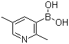 结构式 CAS# 1029654-18-9, B-(2,5-二甲基-3-吡啶基)硼酸