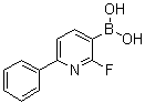 structure of CAS# 1029654-19-0, 2-Fluoro-6-phenylpyridine-3-boronic acid