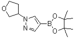 structure of CAS# 1029715-63-6, 1-(3-Tetrahydrofuryl)-1H-pyrazole-4-boronic acid pinacol ester;1-(Tetrahydrofuran-3-yl)-4-(4,4,5,5-tetramethyl-1,3,2-dioxaborolan-2-yl)-1H-pyrazole