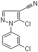 5-Chloro-1-(3-chlorophenyl)-1H-pyrazole-4-carbonitrile molecular structure (CAS 102996-33-8)