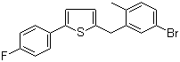 structure of CAS# 1030825-20-7, 2-[(5-Bromo-2-methylphenyl)methyl]-5-(4-fluorophenyl)thiophene