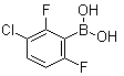 结构式 CAS# 1031226-45-5, (3-氯-2,6-二氟苯基)硼酸