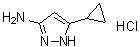 structure of CAS# 1031791-16-8, 5-Cyclopropyl-1H-pyrazol-3-amine hydrochloride