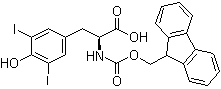 结构式 CAS# 103213-31-6, N-[芴甲氧羰基]-3,5-二碘-L-酪氨酸