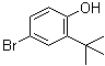structure of CAS# 10323-39-4, 2-tert-Butyl-4-bromophenol;4-Bromo-2-tert-butylphenol; NSC 98326