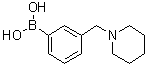 结构式 CAS# 1032610-59-5, 3-(哌啶-1-基甲基)苯硼酸