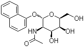结构式 CAS# 10329-98-3, 1-萘基-N-乙酰基-beta-D-氨基葡萄糖苷