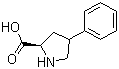 结构式 CAS# 103290-41-1, 反式-4-苯基-D-脯氨酸