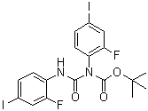 结构式 CAS# 1033201-49-8, N-(2-氟-4-碘苯基)-N-[[(2-氟-4-碘苯基)氨基]羰基]氨基甲酸叔丁酯