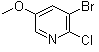 structure of CAS# 1033202-44-6, 3-Bromo-2-chloro-5-methoxypyridine