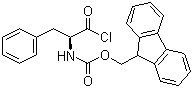 structure of CAS# 103321-57-9, N-(9-Fluorenylmethoxycarbonyl)phenylalanyl chloride;N-[(1S)-2-Chloro-2-oxo-1-(phenylmethyl)ethyl]carbamic acid 9H-fluoren-9-ylmethyl ester