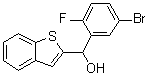 结构式 CAS# 1034305-11-7, alpha-(5-溴-2-氟苯基)苯并[b]噻吩-2-甲醇